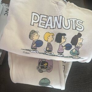 Zara Kids Peanuts Matching Set - Cream and Multicolor